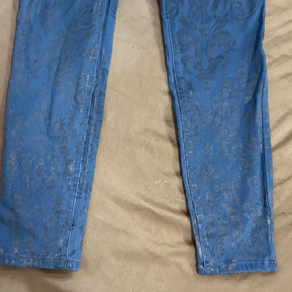 Blue Patterned Jeans - Picture 3 of 8
